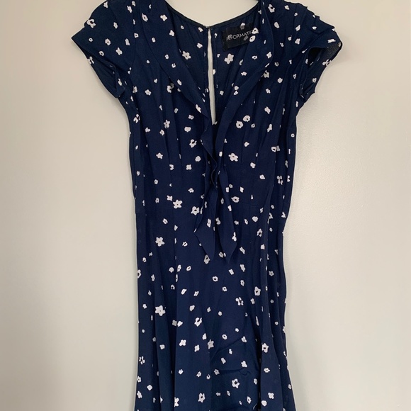 reformation mini floral sailor dress w neck tie - Picture 1 of 2